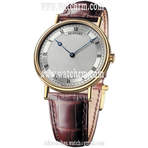 Breguet Classique Automatic Ultra Slim Silver Dial Brown Leather Men's Watch 5157BA119V6