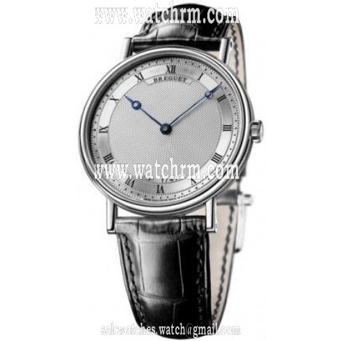 Breguet Classique Automatic Ultra Slim Silver Dial Leather Men's Watch 5157bb/11/9v6