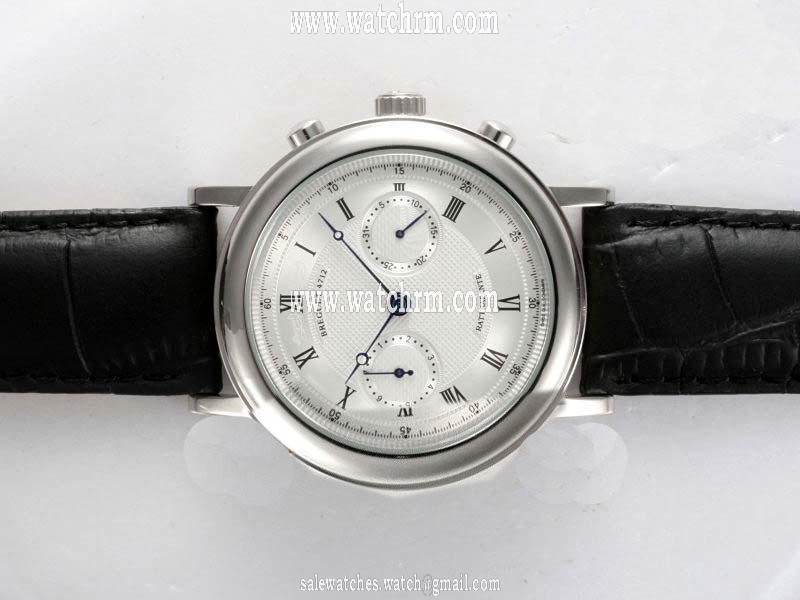 Breguet Classique Chronograph 5947BB/12/9V6 Black Crocodile Leather Strap Mens Watch