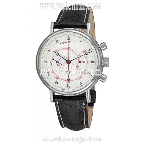 Breguet Classique Chronograph Automatic 18 kt White Gold Men's Watch 5247BB129V6