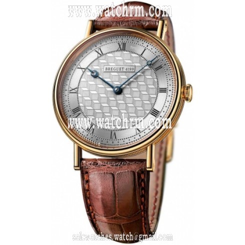 Breguet Classique Manual Wind Silver Dial Brown Leather Men's Watch 5967BA119W6