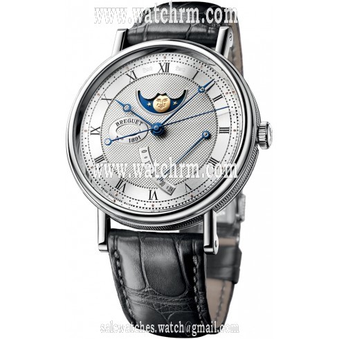 Breguet Classique Moonphase Silver Dial Men's Watch 7787BB/12/9V6