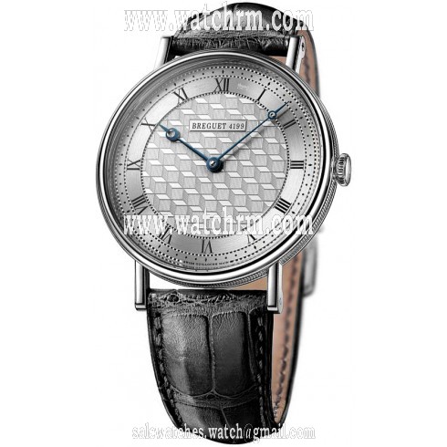 Breguet Classique Silver Dial Black Leather Strap Men's Watch 5967BB/11/9W6