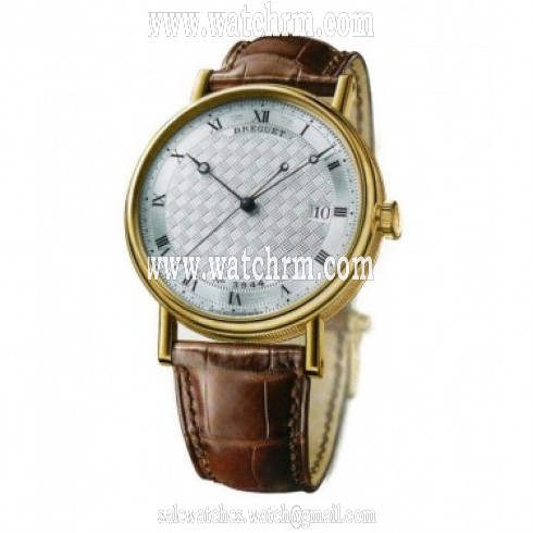 Breguet Classique Silver Dial Brown Leather Men's Watch5177ba/12/9v6