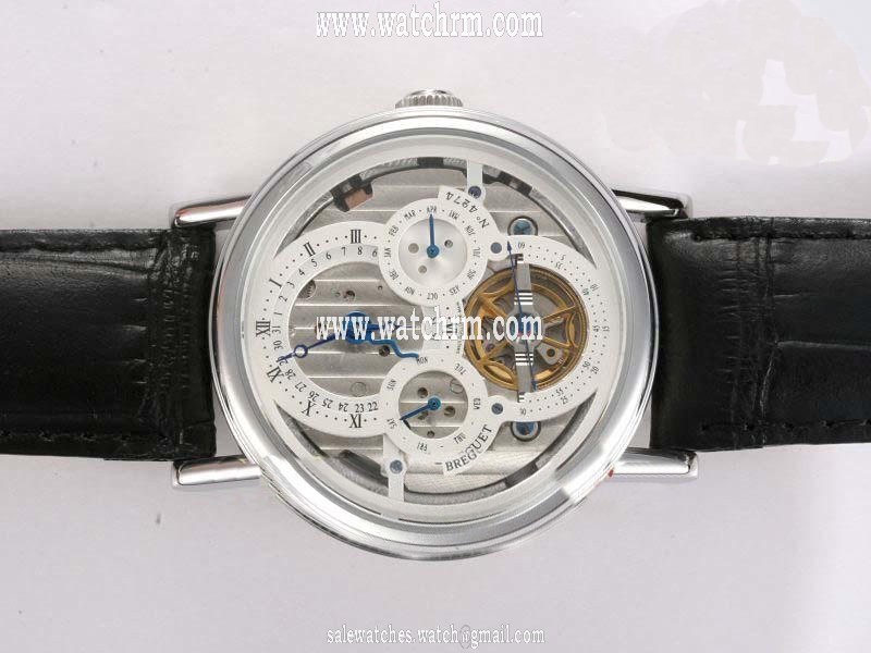 Breguet Classique Tourbillon 3755PR1E9V6 Mens 39mm Black Crocodile Leather Strap Watch