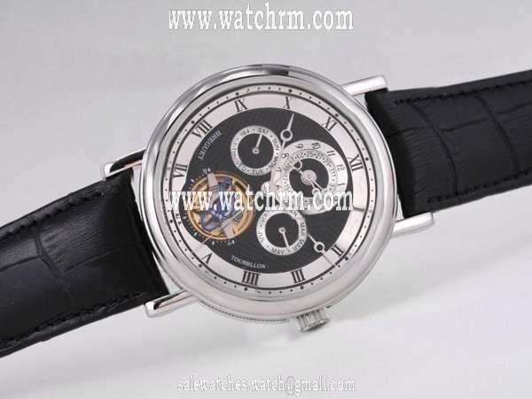 Breguet Classique Tourbillon 3757PT/1E/9V6 Automatic Stainless Steel Bezel Black Dial Watch