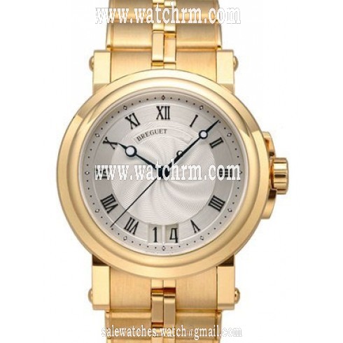 Breguet Marine Automatic Silver Dial 18kt Yellow Gold Men's Watch 5817BA12AV0