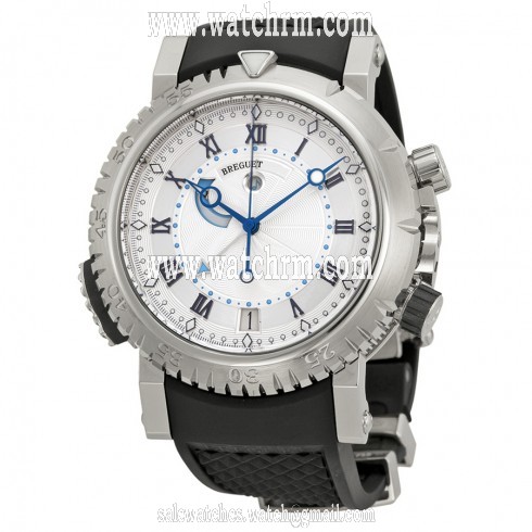 Breguet Marine Royal Rubber Stainless Steel Men's Watch 5847BB/12/5ZV