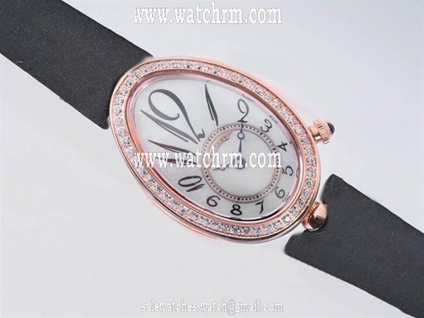 Breguet Reine de Naples 8918BA/58/864 Black Rubber Strap Womens Watch