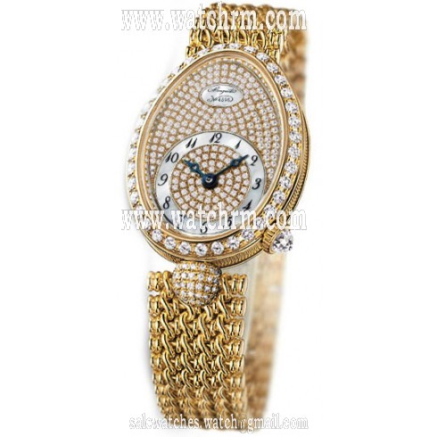 Breguet Reine de Naples Diamond Dial 18kt Yellow Gold Ladies Watch 8928BA8DJ20DD00