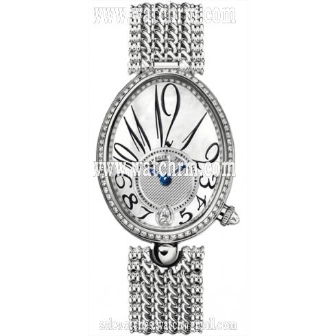 Breguet Reine de Naples Mother of Pearl 18kt White Gold Diamond Ladies Watch 8918BB58J20D000