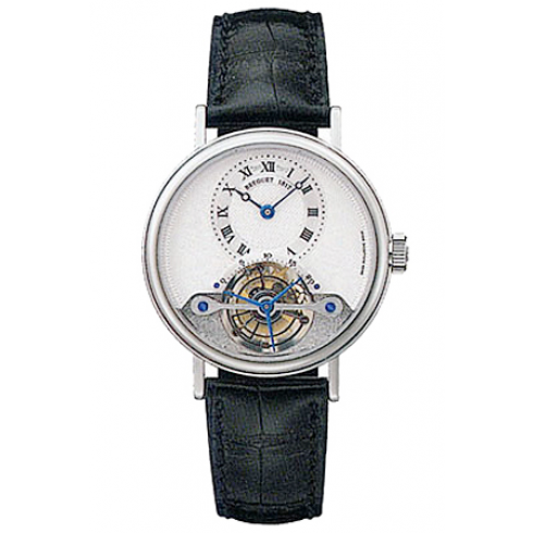 Breguet Tourbillion Silver Dial 18kt White Gold Men's Watch 3357BB12986