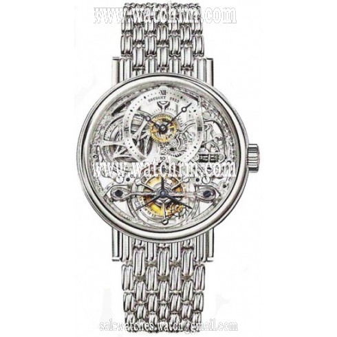 Breguet Tourbillion Skeleton Dial Platinum Men's Watch 3355PT00PA0