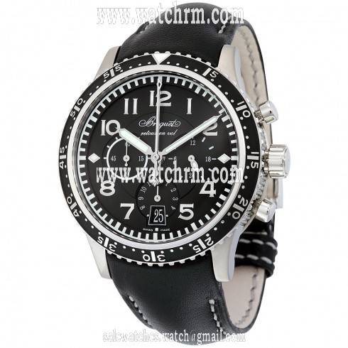 Breguet Transatlantique Type XXI Flyback Black Dial Automatic Men's Watch 3810TIH23ZU