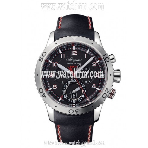 Breguet Transatlantique Type XXII Flyback Black Dial Men's Watch 3880ST/H2/3XV