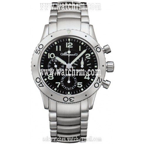 Breguet Type XX Aeronavale Black Dial Stainless Steel Automatic Men's Watch 3800ST92SW9