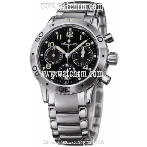Breguet Type XX Transatlantique Black Dial Chronograph Automatic Ladies Watch 4820STD2S76