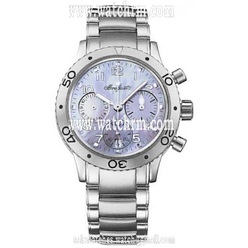 Breguet Type XX Transatlantique Mother of Pearl Dial Stainless Steel Men's Watch 4820ST59S76