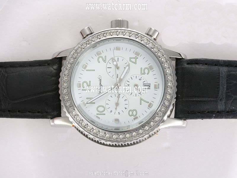 Breguet Type XXI 3820ST/H2/9W6 Round Black Ostrich Leather Strap Watch