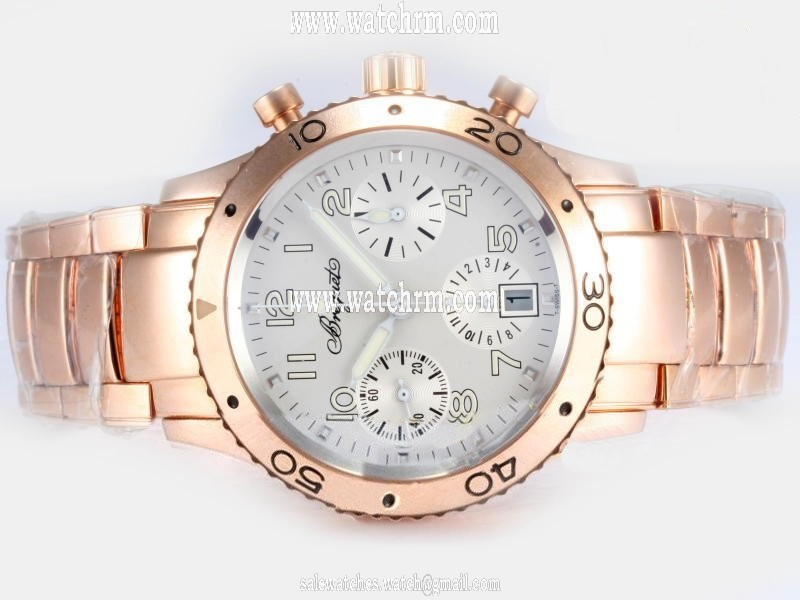 Breguet Type XXI 3820ST/H2/SW9 Stainless Steel with Rose Gold Bezel White Dial Automatic Watch
