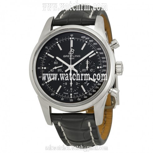 Breiting Transocean Chronograph Black Dial Men's Watch AB015212-BA99BKCD