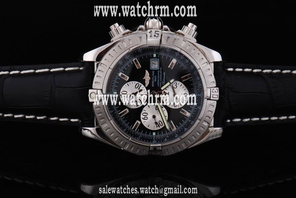 Breitling Aeromarine Chrono Superocean Steel Automatic 45mm Black Dial Watch