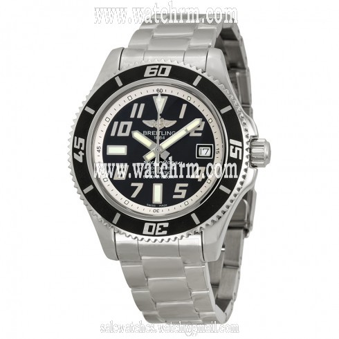 Breitling Aeromarine Superocean Black Dial Stainless Steel Men's Watch A1736402-BA29SS