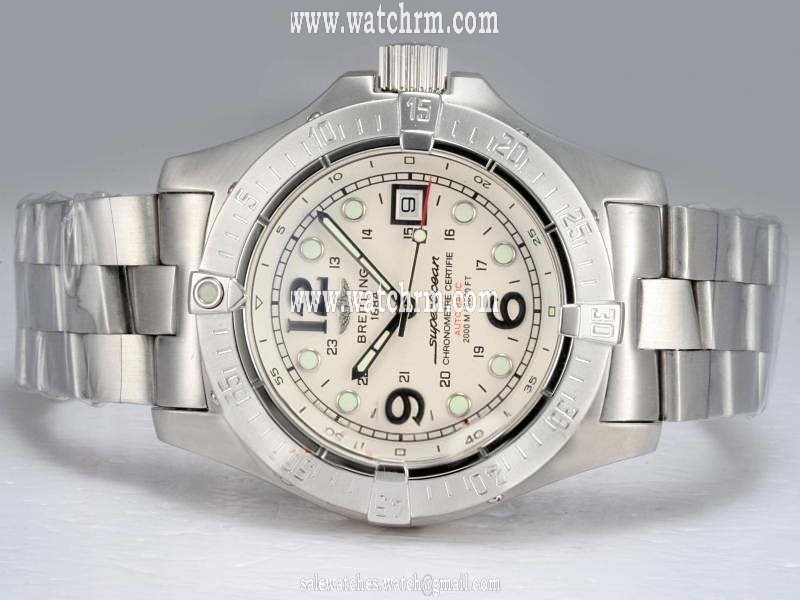 Breitling Aeromarine Superocean Steelfish Steel Automatic Round White Dial Watch