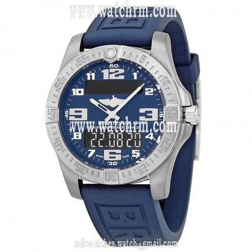 Breitling Aerospace Blue Dial Blue Rubber Men's Watch E7936310-C869BLPT
