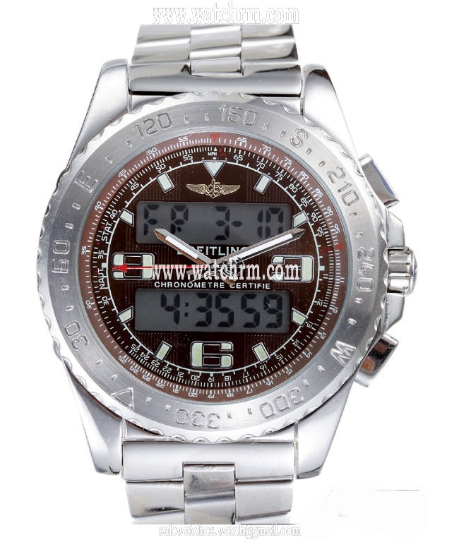 Breitling Airwolf E7936210-Q572TI Stainless Steel Bezel Stainless Steel Case Brown Dial Watch