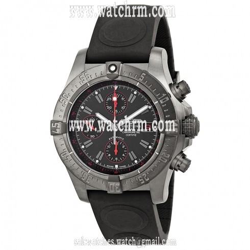 Breitling Avenger Black Dial Chronograph Rubber Men's Watch M133802C-BC73BKOR