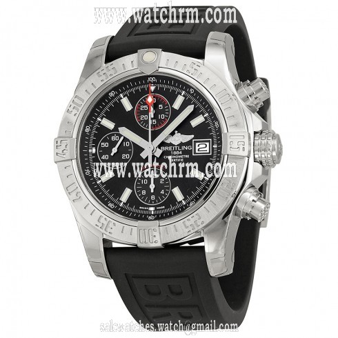 Breitling Avenger II Automatic Black Dial Black Rubber Men's Watch A1338111-BC32BKPT3