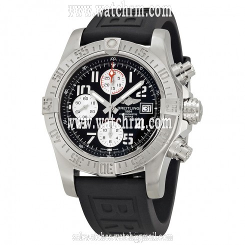 Breitling Avenger II Black Dial Black Rubber Men's Watch A1338111-BC33BKPT3