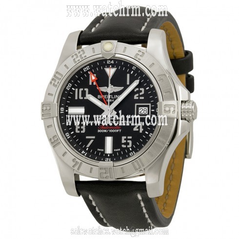 Breitling Avenger II GMT Black Dial Automatic Men's Watch A3239011-BC34BKLT