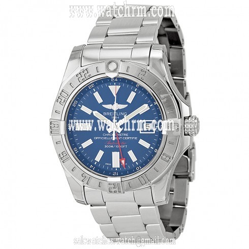 Breitling Avenger II GMT Blue Dial Stainless Steel Automatic Men's Watch A3239011-C872SS