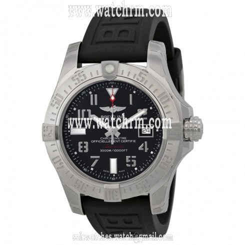 Breitling Avenger II Seawolf Automatic Black Dial Black Rubber Men's Watch A1733110-BC31BKPT3
