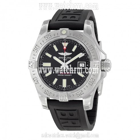 Breitling Avenger II Seawolf Black Dial Black Rubber Automatic Men's Watch A1733110-BC30BKPD3