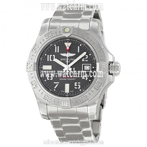 Breitling Avenger II Seawolf Grey Dial Stainless Steel Automatic Men's Watch A1733110-F563SS