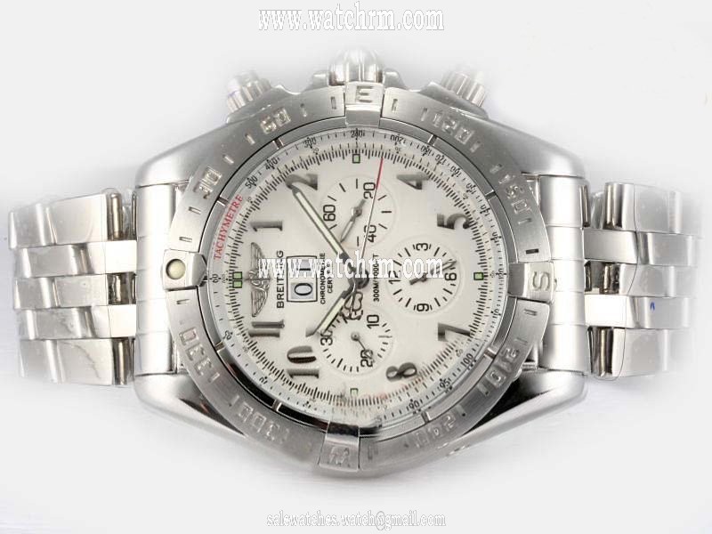 Breitling Avenger Seawolf Chrono A7339010-C755SS White Dial Automatic 49mm Watch