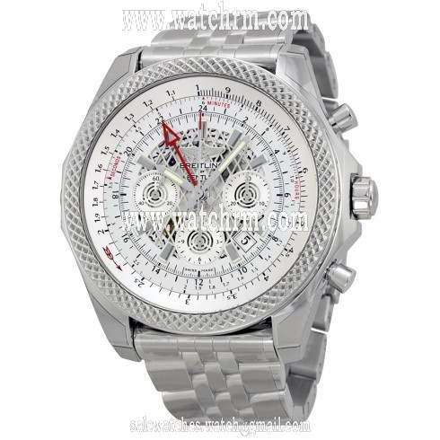 Breitling Bentley B04 GMT Chronograph Silver Dial Stainless Steel Men's Watch AB043112-G774SS