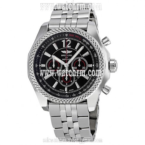Breitling Bentley Barnato 42 Chronograph Automatic Black Dial Men's Watch A4139024-BB82SS
