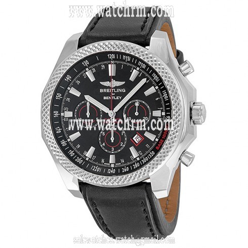 Breitling Bentley Barnato Black Dial Black Leather Automatic Men's Watch A2536824-BB11BKLT