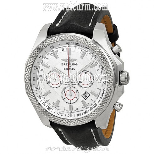 Breitling Bentley Barnato Chronograph  Automatic Silver Dial Brown Leather Men's Watch A2536821/G734-441X