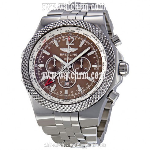Breitling Bentley GMT Bronze Dial Stainless Steel Men's Watch A4736212-Q554SS