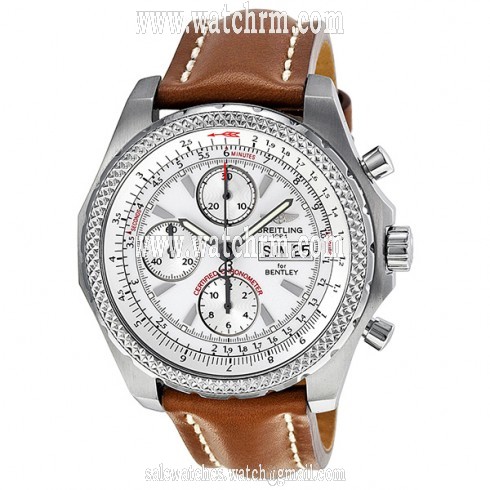 Breitling Bentley GT Racing Chronograph Automatic Silver Dial Men's Watch A1336313-A575