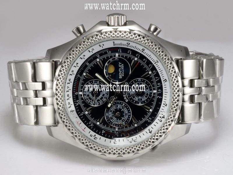 Breitling Bentley Mark VI Complications 19 Blue Dial Steel Automatic Round Mens Watch
