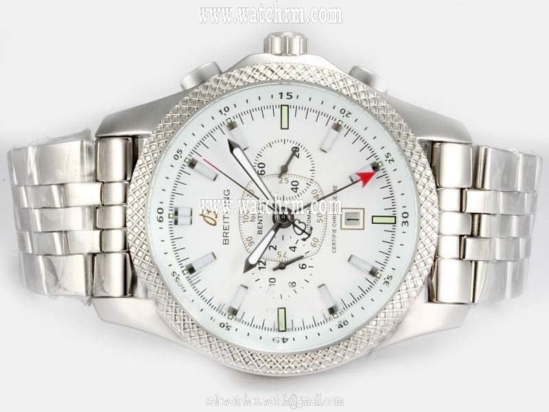 Breitling Bentley Mark VI Silver/Grey Dial Round White Dial Automatic Watch
