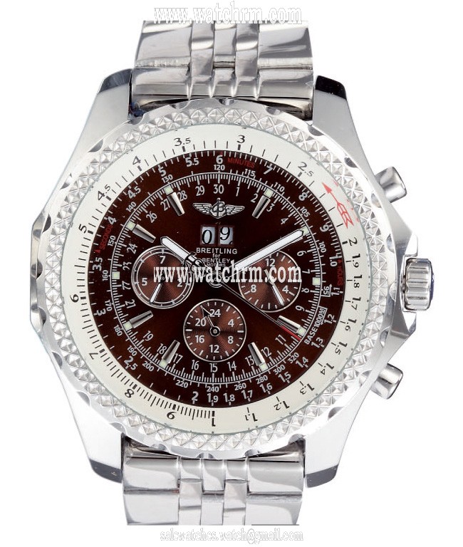 Breitling Bentley Motors 6.75 A44362 Stainless Steel Case 48.7mm Black Dial Watch