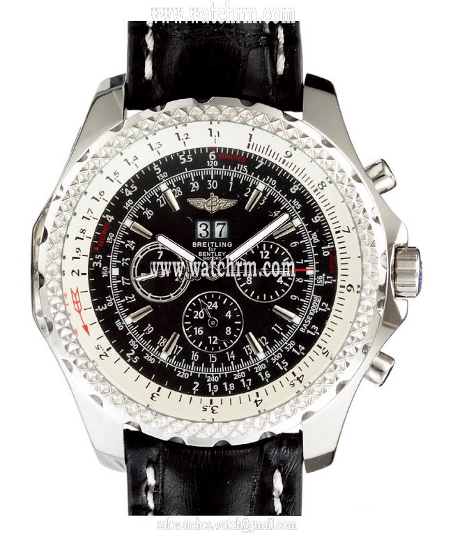 Breitling Bentley Motors 6.75 A44364 Automatic Midsize Stainless Steel Bezel Watch