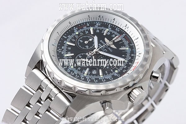 Breitling Bentley Motors 6.75 Blue Dial Midsize White Stainless Steel Strap Watch